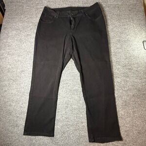 Riders by Lee Womens 18W P Black Straight Leg Stretch Denim Jeans IZS-G304-001